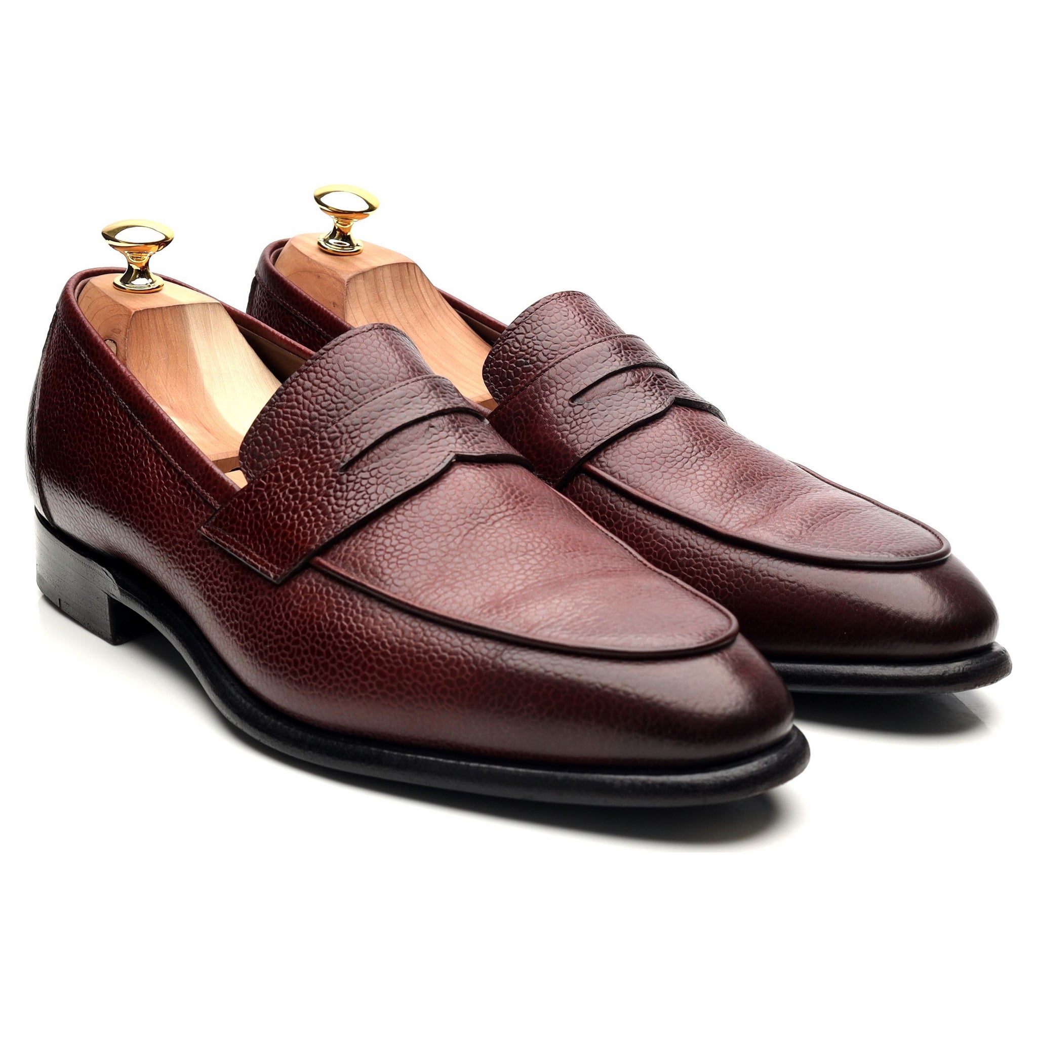 Herring mocassins cuir bordeaux grainé UK 10.5