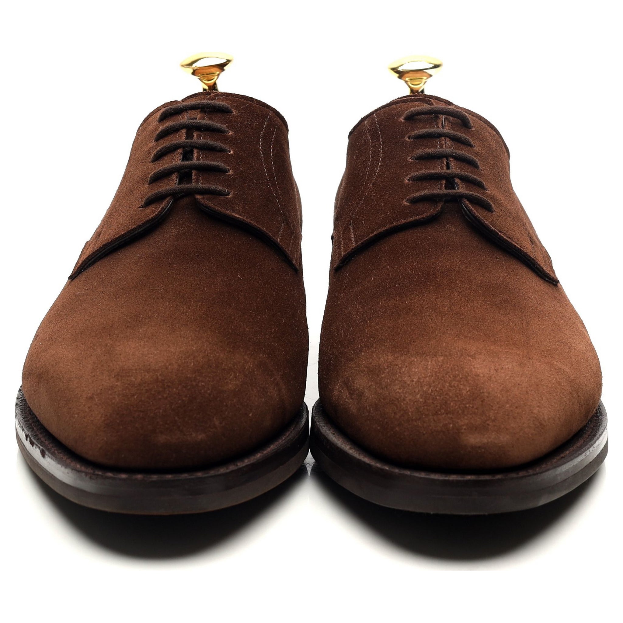 John Lobb Cleve derby daim marron foncé UK 8.5