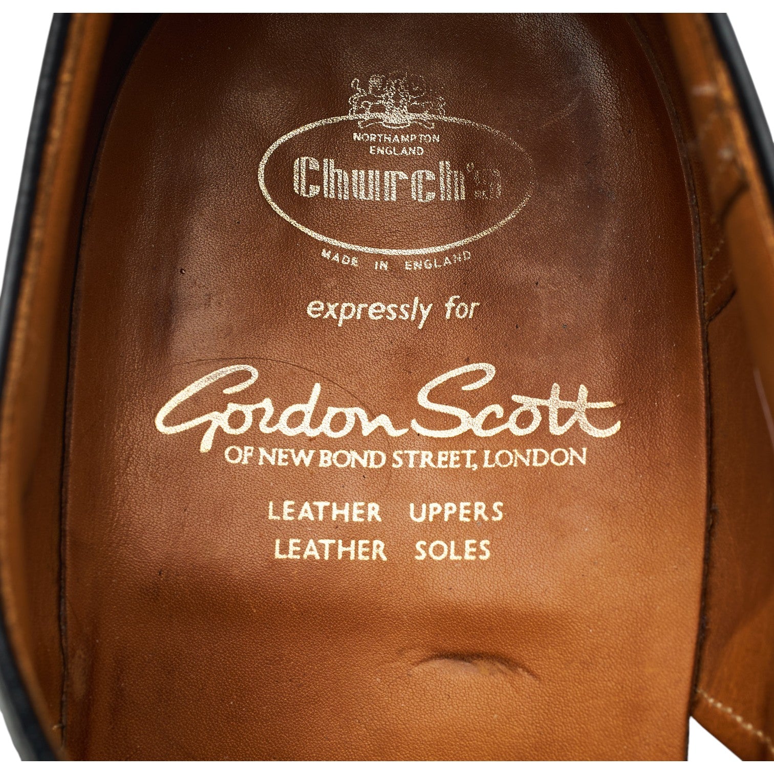 Gordon Scott Morgan oxford cuir noir 8 UK semelle cuir